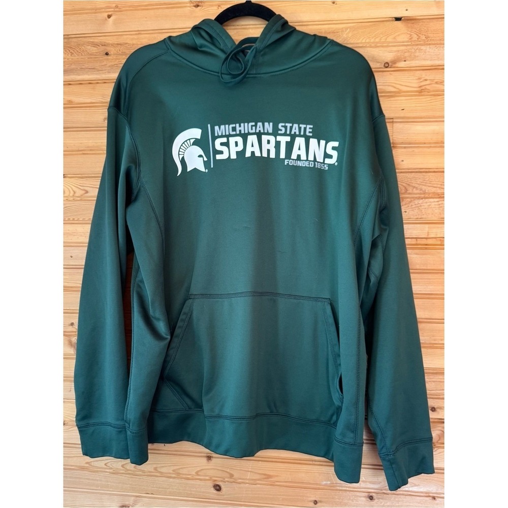 MSU Hoodie XL Michigan State University Spartans Green Big 10 Sparty Collegiate